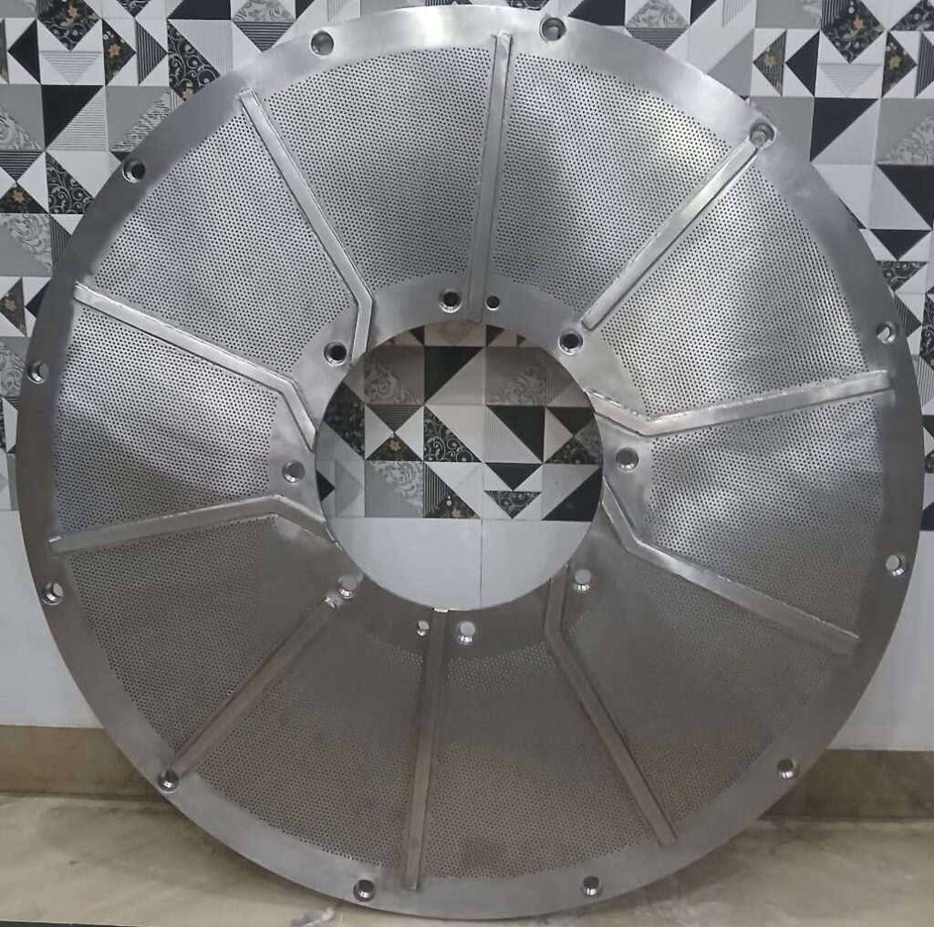 Stainless steel perforated filter disc